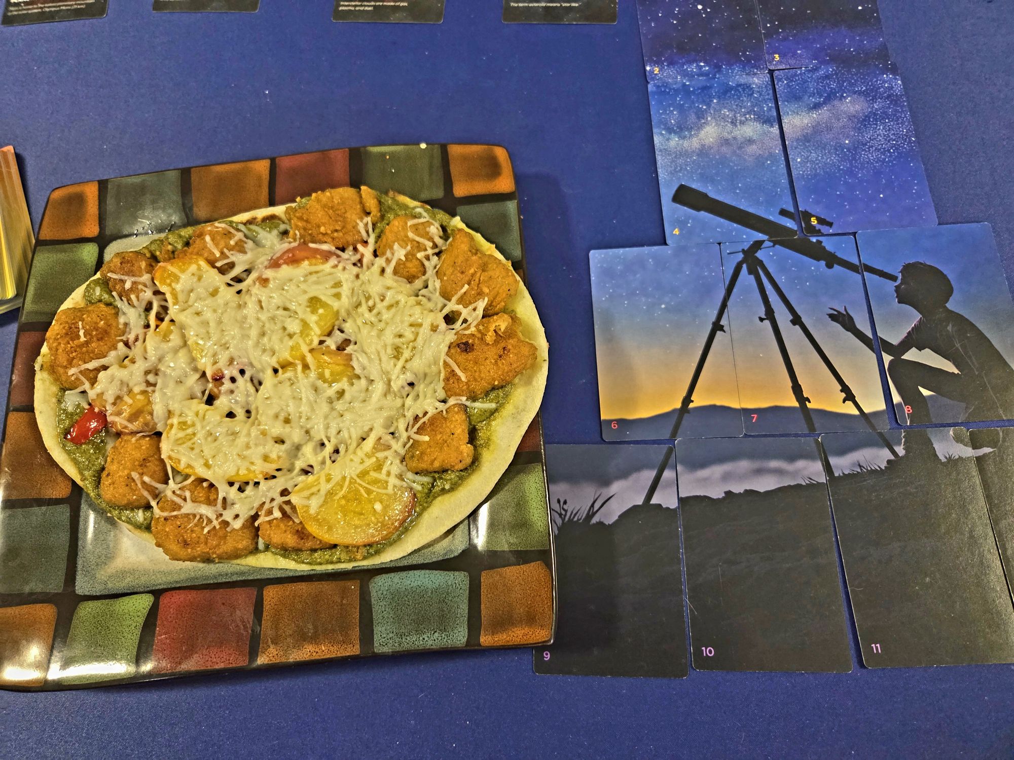 Planets & Pesto Peach Pizza